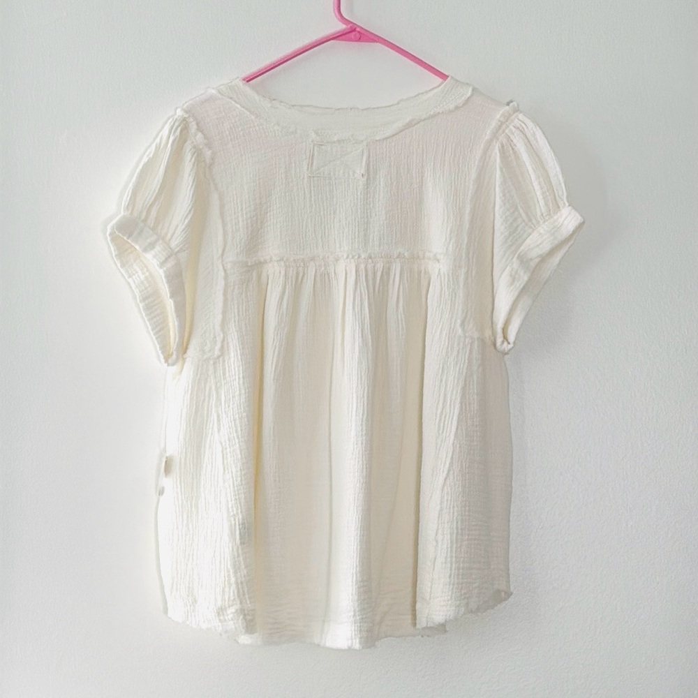 We The Free Women's Off White Button-Up Top - Picture 2 of 10
